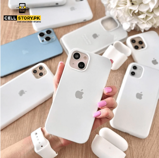 LIQUID silicone case for iPhone 13 series - White