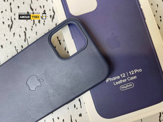 Leather case magsafe for iphone 12 pro - Blue