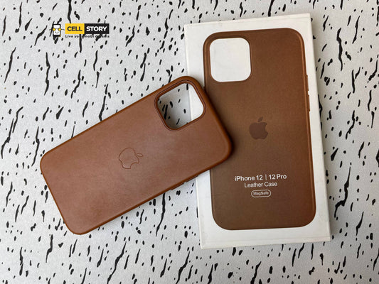 Leather case magsafe for iphone 12 pro - Brown