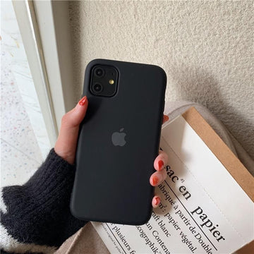 iphone 11 silicone case - Black