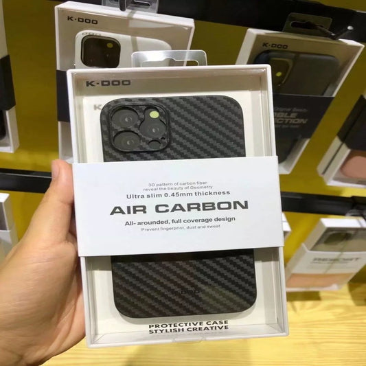 K-DOO Air Carbon Classic Ultra-Thin Carbon Fiber Handle Mobile Phone Case for iphone 13/12 series
