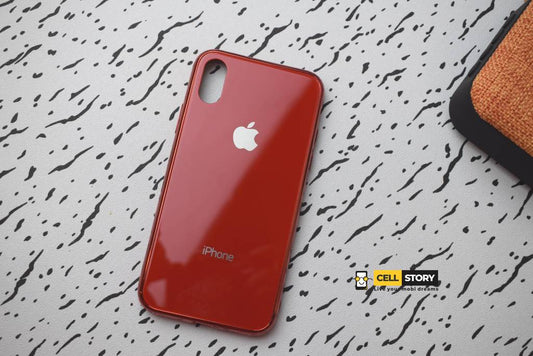 Glass case Red for iphone X/Xs