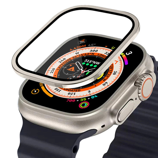 Metal Bumper+Tempered Glass For Apple Watch Ultra 49mm - Full HD Film